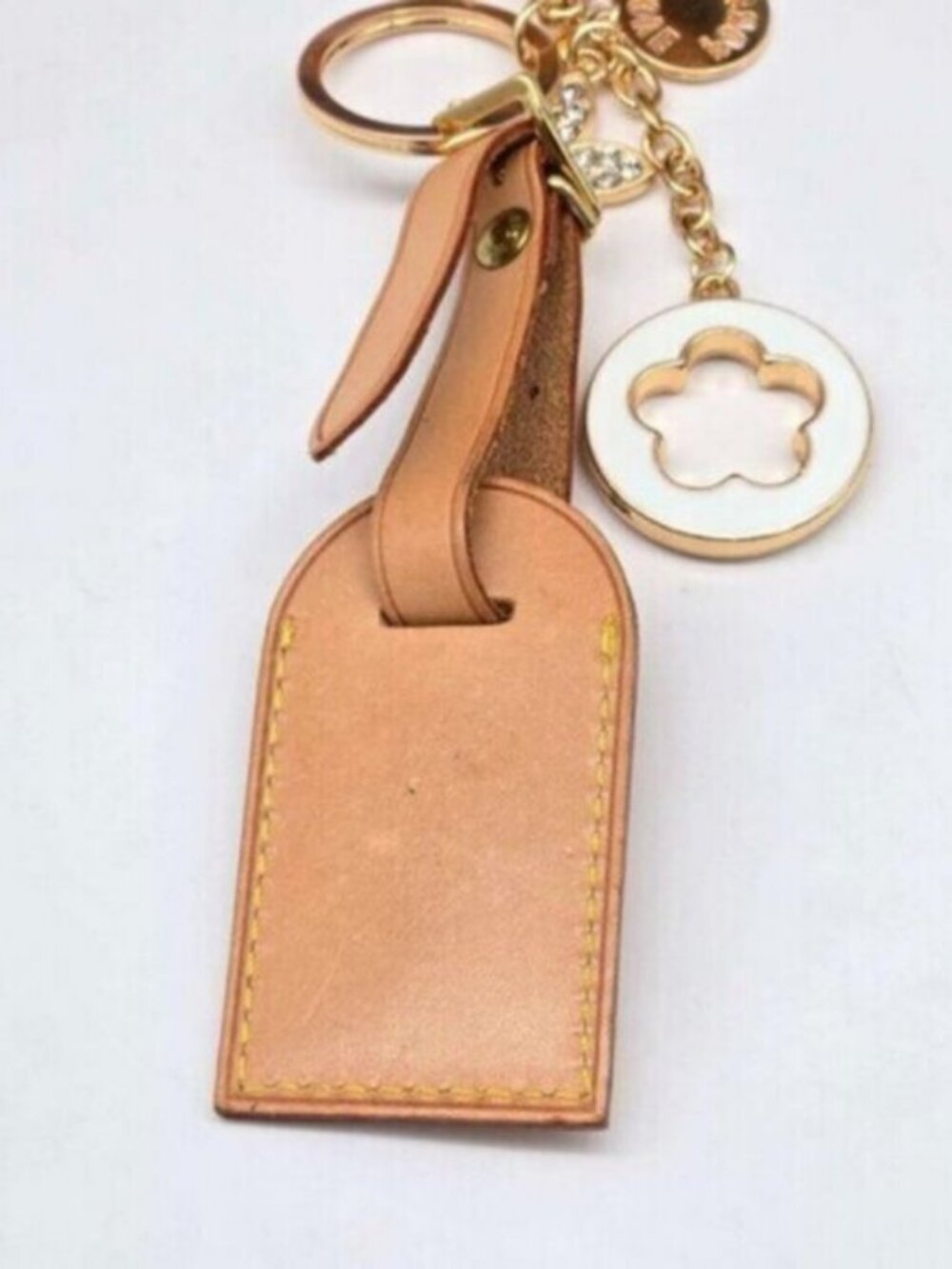 Authentic Louis Vuitton Luggage Tag with Unbranded Keycharm, Keychain, Bagcharm - Picture 5 of 9